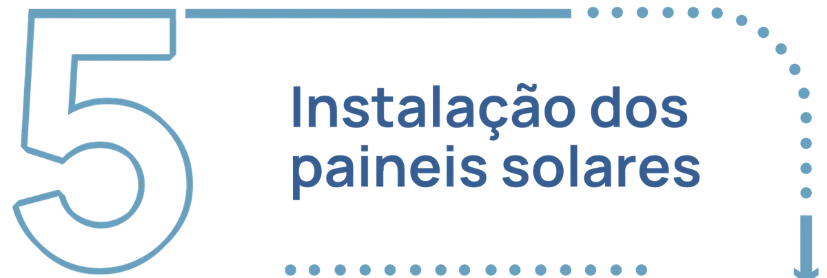 Etapa de usina solar: Instalação dos painéis solares